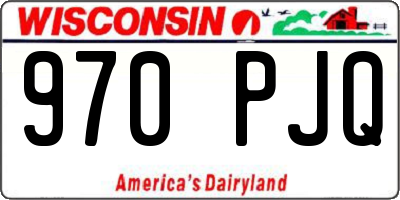 WI license plate 970PJQ