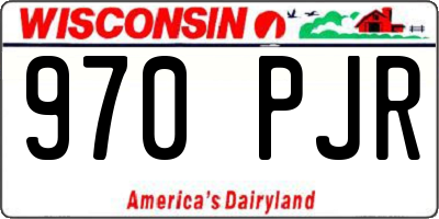 WI license plate 970PJR
