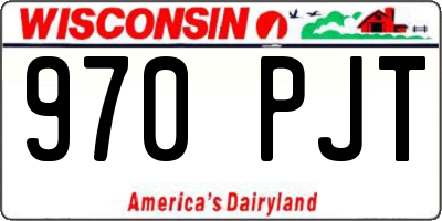 WI license plate 970PJT