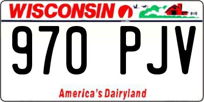 WI license plate 970PJV