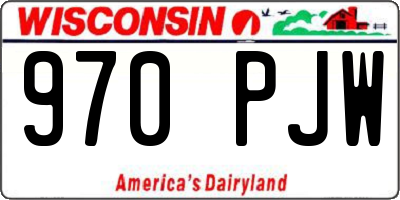 WI license plate 970PJW