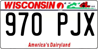 WI license plate 970PJX