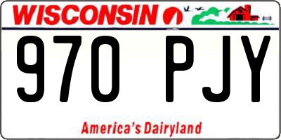 WI license plate 970PJY