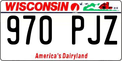 WI license plate 970PJZ