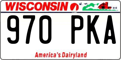 WI license plate 970PKA