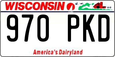 WI license plate 970PKD