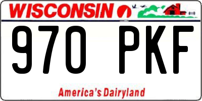 WI license plate 970PKF
