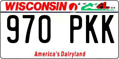WI license plate 970PKK