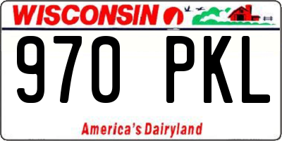WI license plate 970PKL