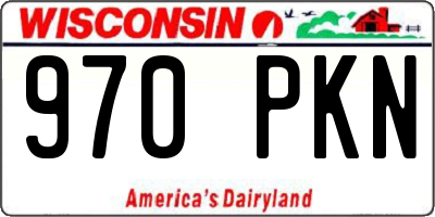 WI license plate 970PKN