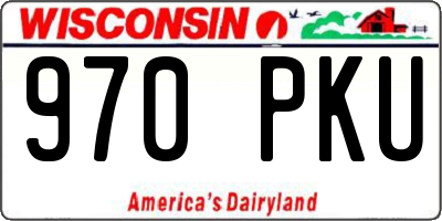 WI license plate 970PKU