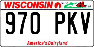 WI license plate 970PKV