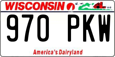 WI license plate 970PKW