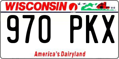 WI license plate 970PKX