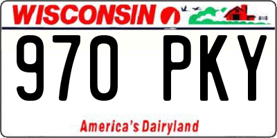 WI license plate 970PKY