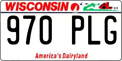 WI license plate 970PLG