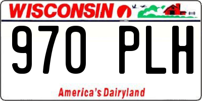 WI license plate 970PLH