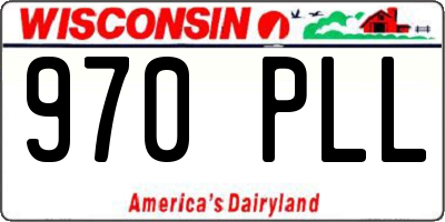 WI license plate 970PLL