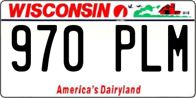 WI license plate 970PLM