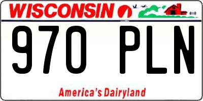 WI license plate 970PLN