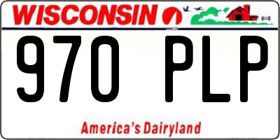 WI license plate 970PLP