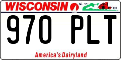 WI license plate 970PLT
