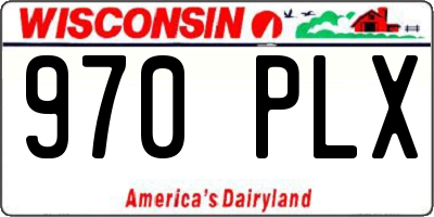 WI license plate 970PLX
