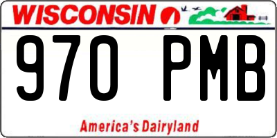 WI license plate 970PMB
