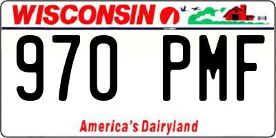 WI license plate 970PMF
