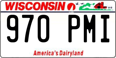 WI license plate 970PMI