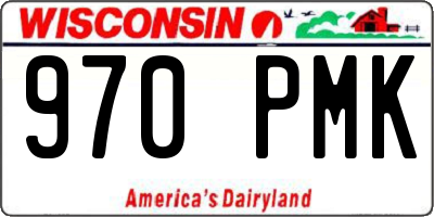 WI license plate 970PMK