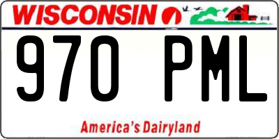 WI license plate 970PML