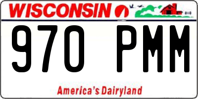 WI license plate 970PMM
