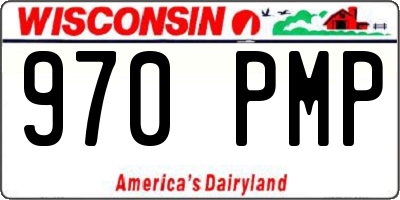WI license plate 970PMP