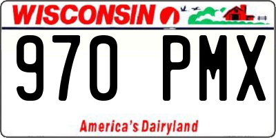 WI license plate 970PMX