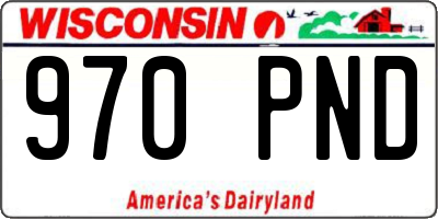 WI license plate 970PND