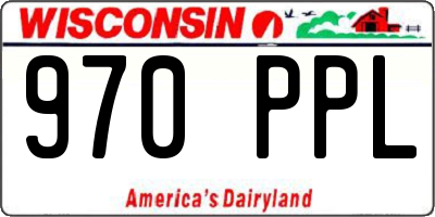 WI license plate 970PPL