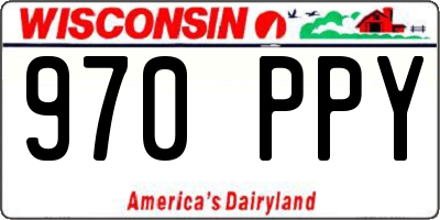 WI license plate 970PPY