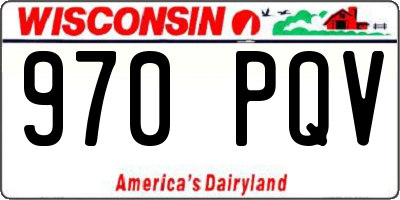 WI license plate 970PQV