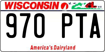WI license plate 970PTA