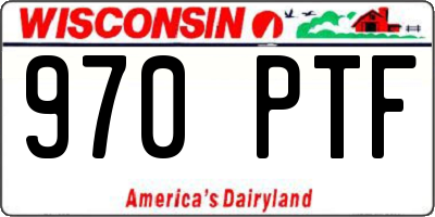 WI license plate 970PTF