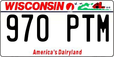 WI license plate 970PTM
