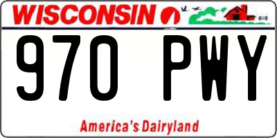 WI license plate 970PWY