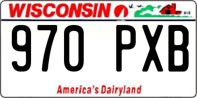 WI license plate 970PXB