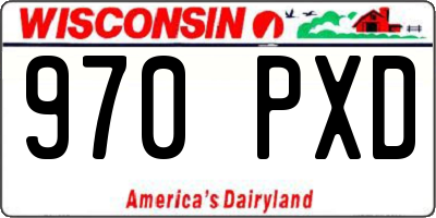 WI license plate 970PXD