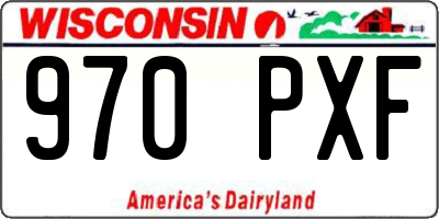 WI license plate 970PXF