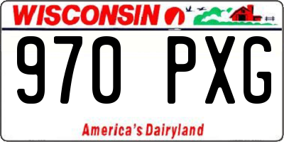 WI license plate 970PXG