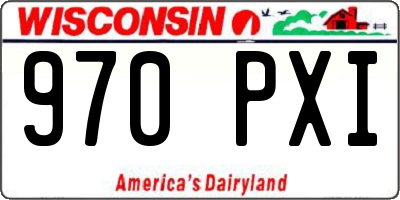 WI license plate 970PXI