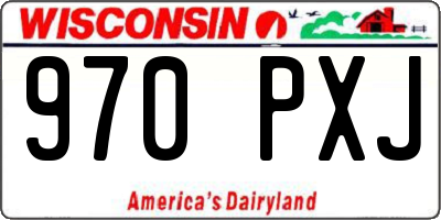 WI license plate 970PXJ