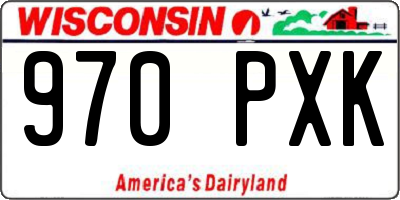 WI license plate 970PXK